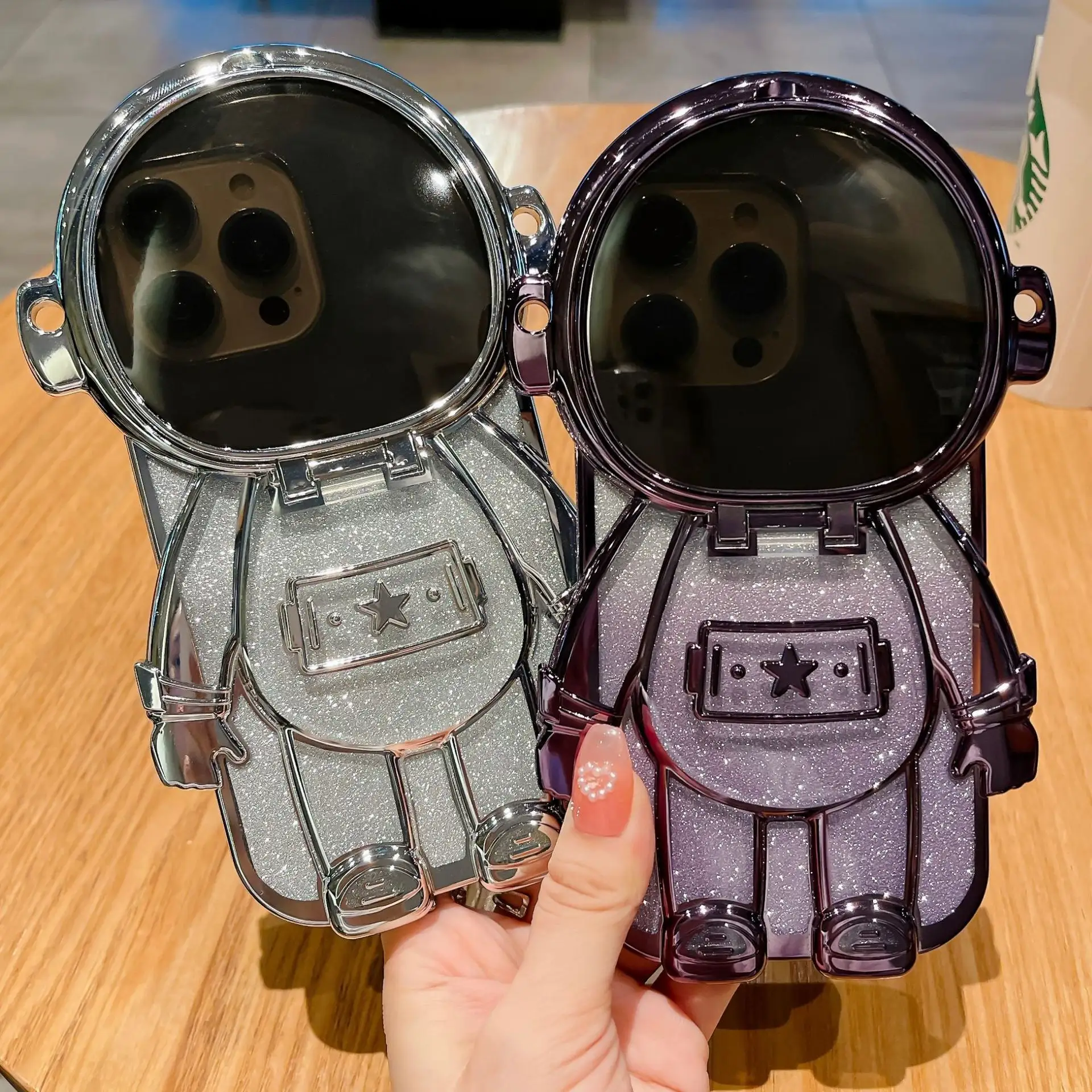 Applicable Electroplating TPU Astronaut Phone Case Flip