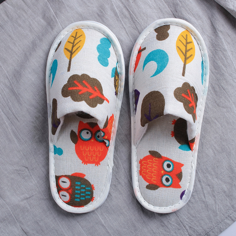 Canvas Owl Slippers