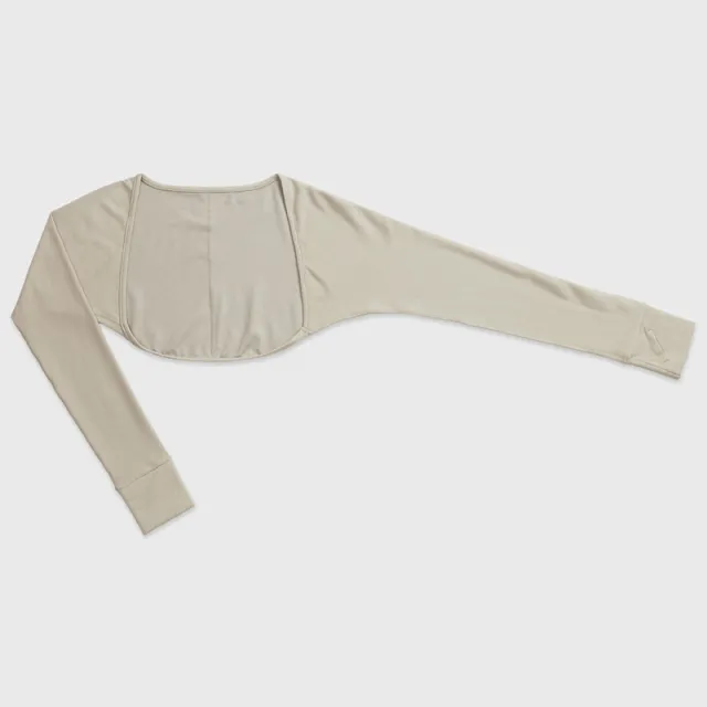 Korean Style Ins Trendy Yoga Clothes Long Sleeve Smock Top Apricot - Shop at LoveMi
