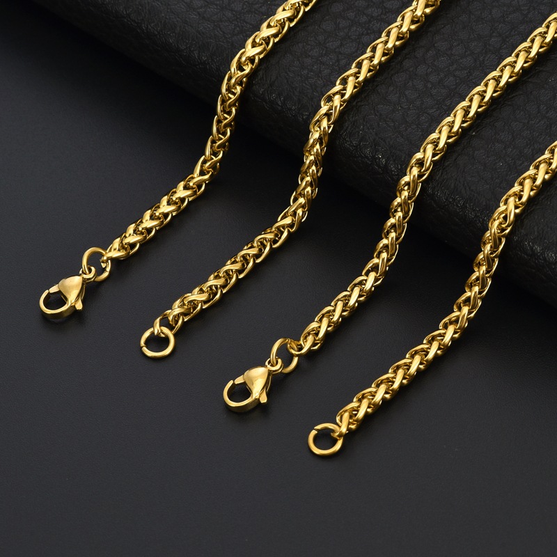 Stainless Steel Skeletal Chain Personalized Simple Fashionable Versatile Necklace Jewelry