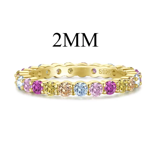 Dopamine 925 Sterling Silver Female Ring High grade Zircon Inlaid Gold - Shop at LoveMi