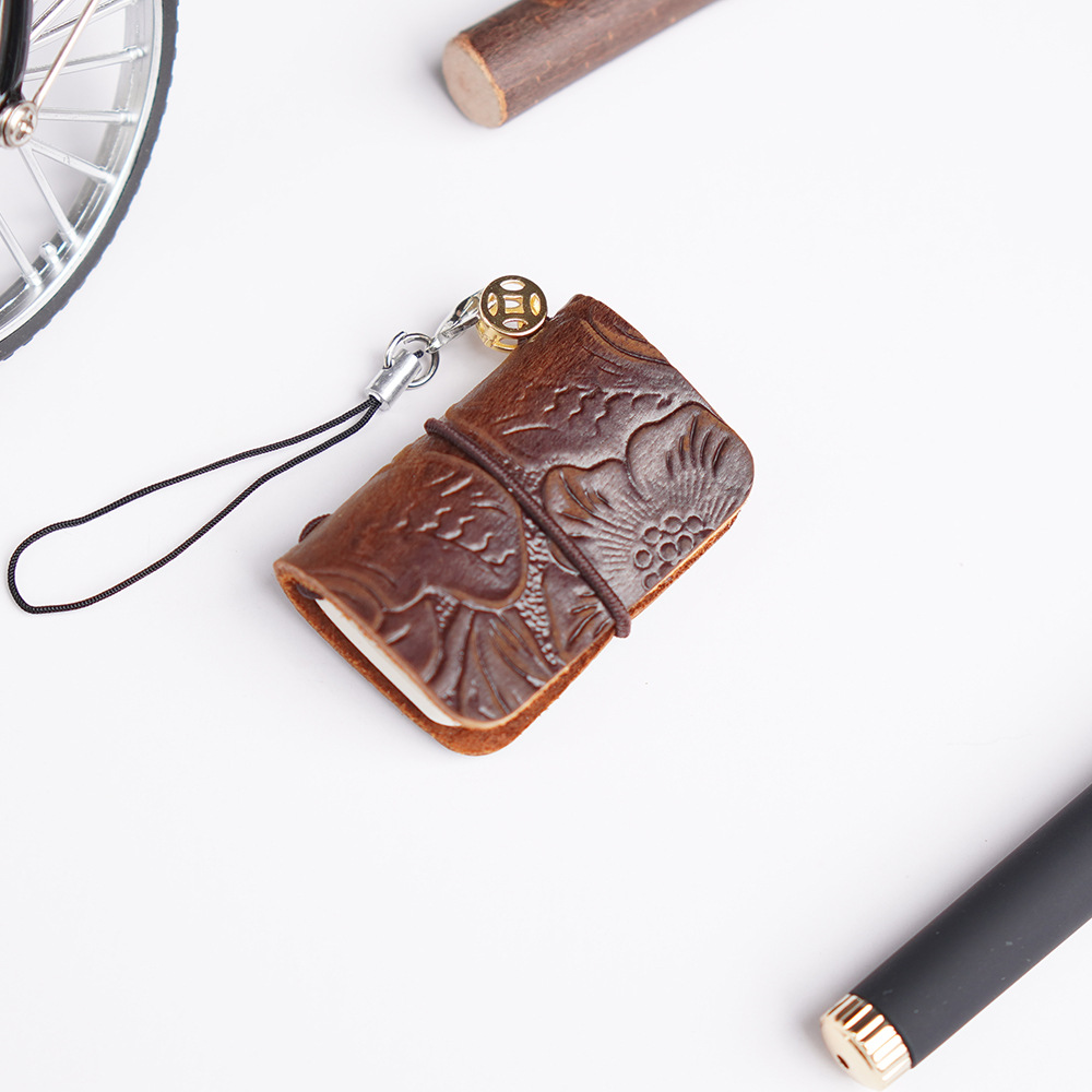 Super Mini Pocket Notebook Creative Cow Leather 9