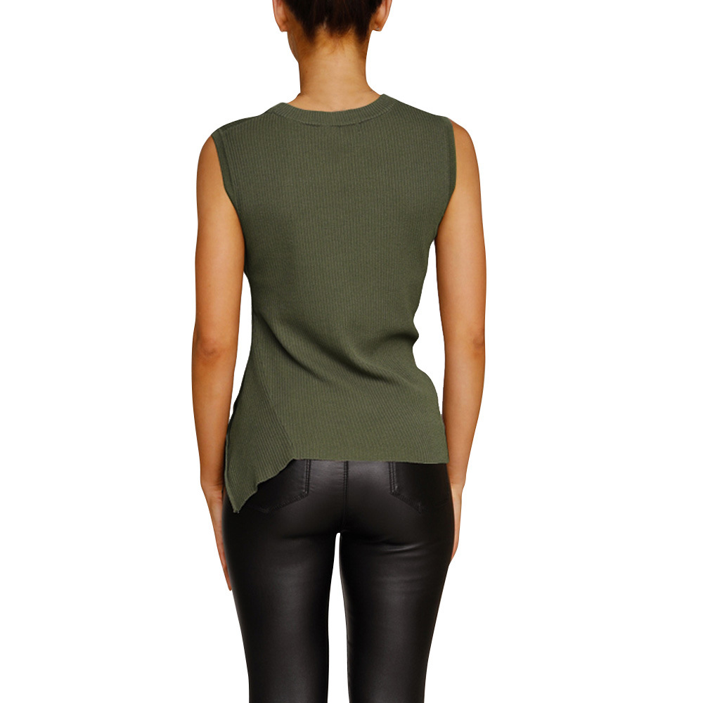 Title 8, Round neck solid color sleeveless top