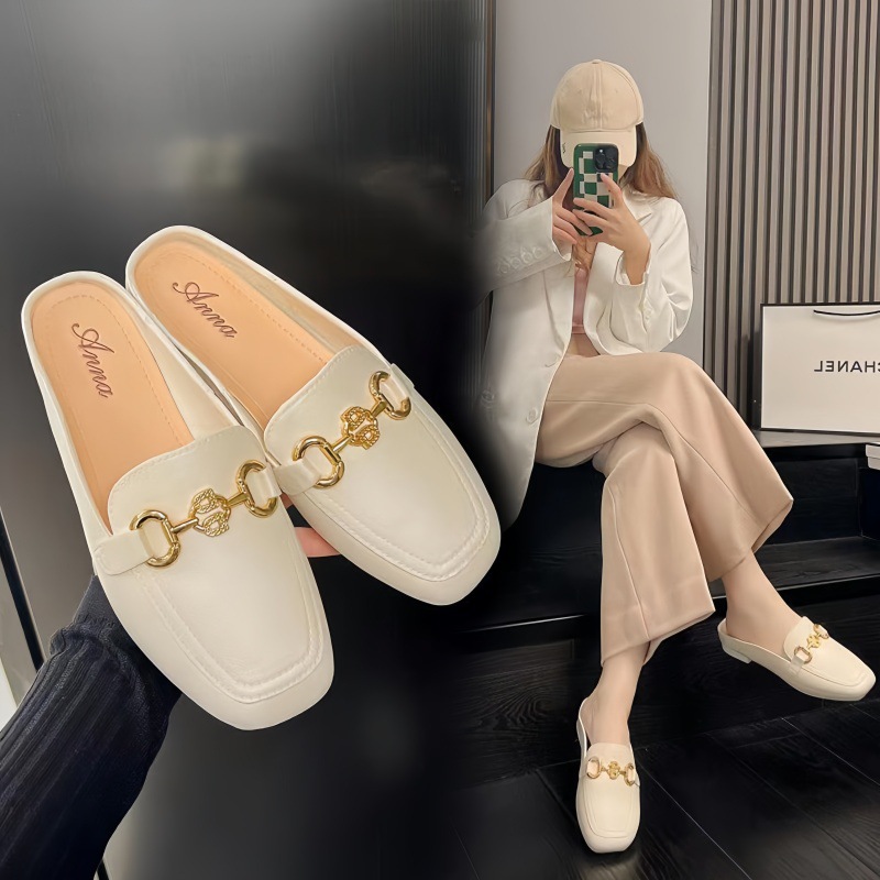 New Closed-toe Casual Half-slipper Shoes For Women