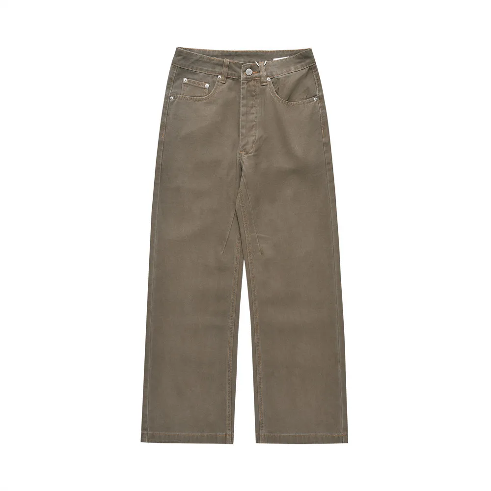 American Retro Denim Straight-leg Trousers Men