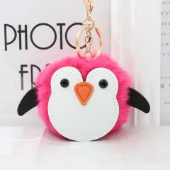 Creative Plush Handbag Pendant Keychain - Rose Red - View 1