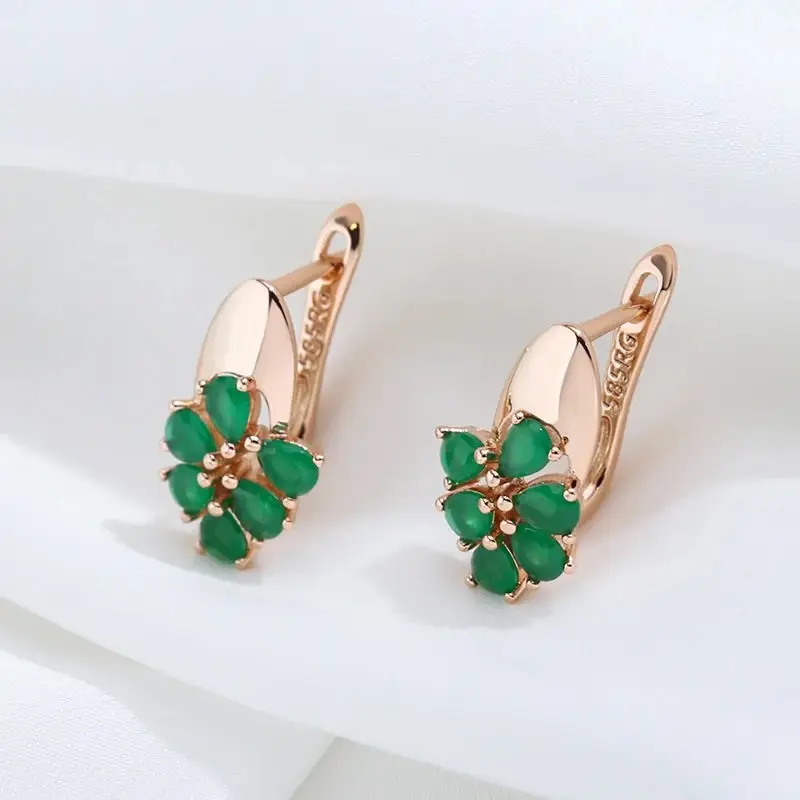 Vintage Petal Inlaid Zircon Two-tone Ring Accessories
