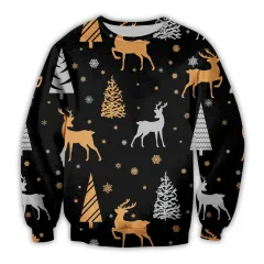 3D Digital Printing Christmas Hoodie - Yq0331-L - View 1