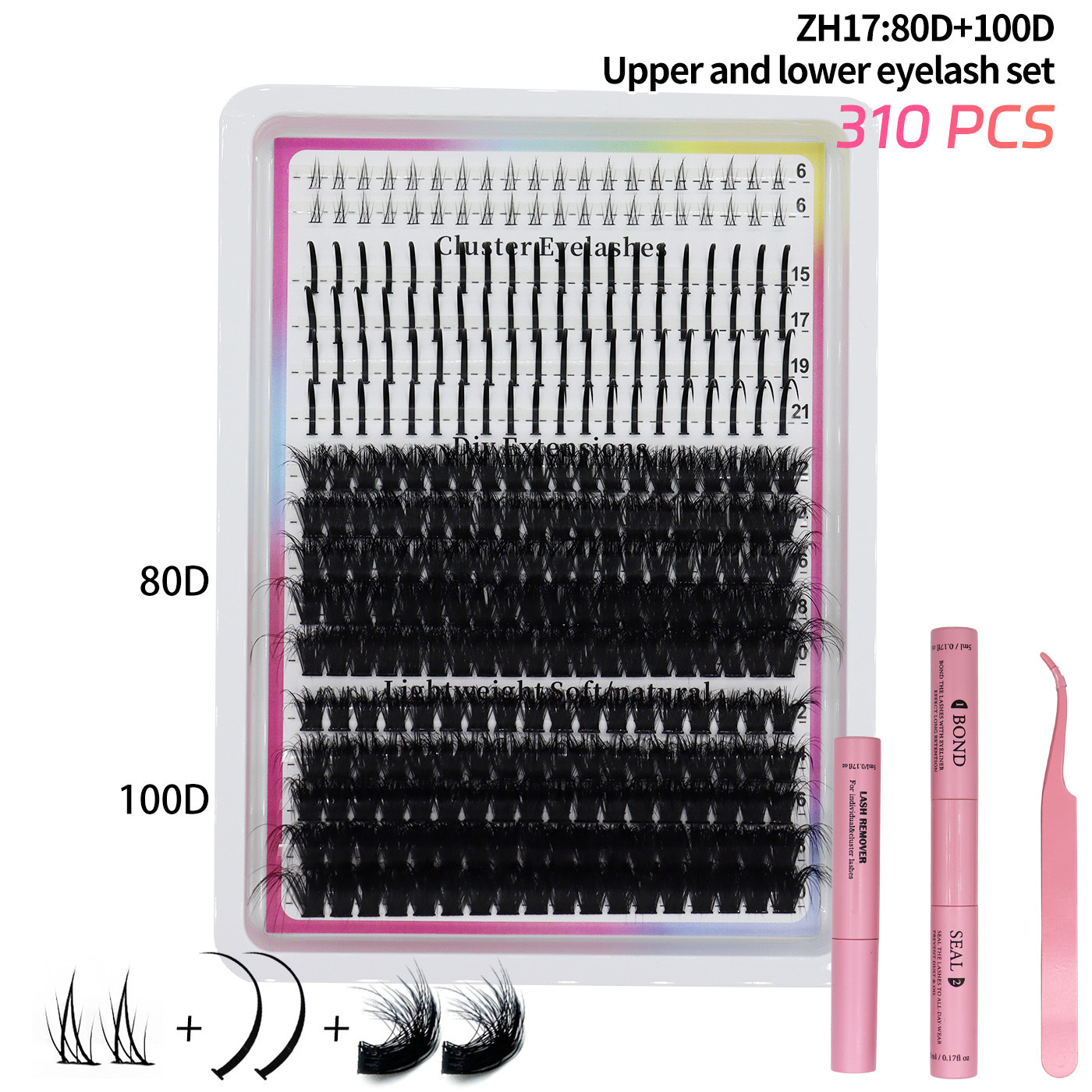 Fairy-style Segmented Fluffy And Densely Packed False Eyelashes