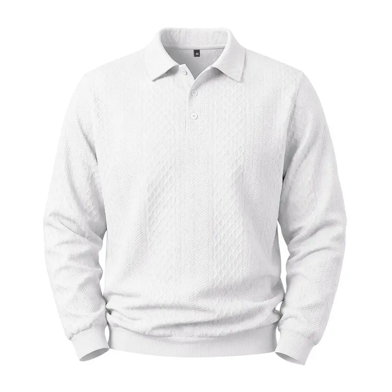 Mens Relaxed Fit Jacquard Textured Casual All