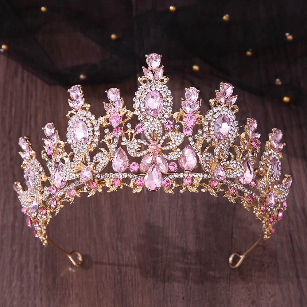 Bridal Crown Headdress Cross Wedding Dress Accessories Luxury Crystal 12
