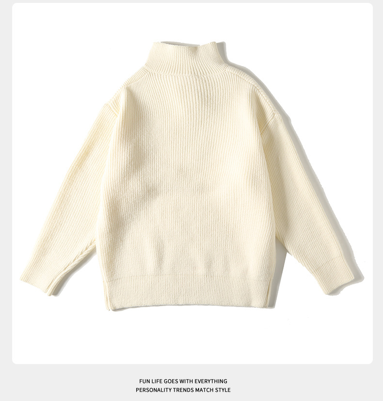 Warmth-Boosting Men’s Turtleneck Loose Knit Sweater - Thickened