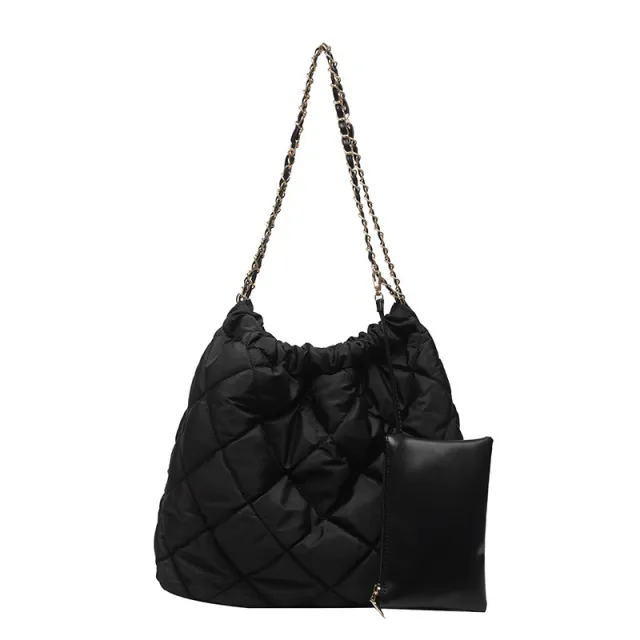 Rhombus Large Capacity Totes Fashion Women Black - Shop at LoveMi