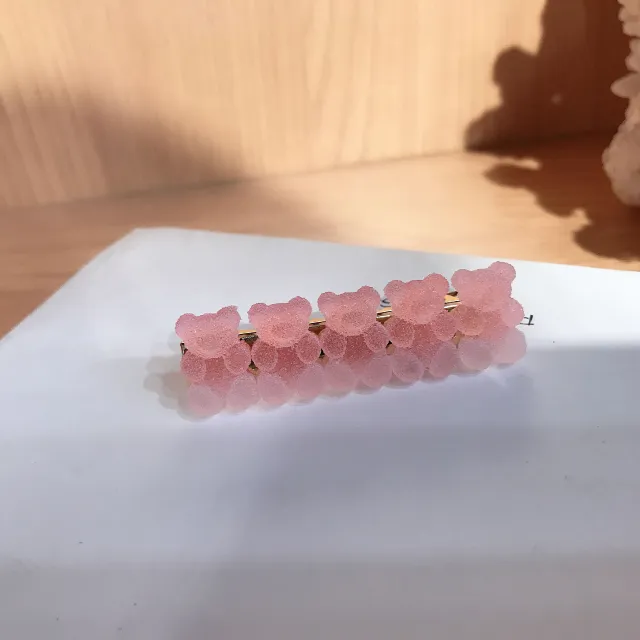 Cartoon Cute Girl Side Clip Sweet Bang Hairpin Hair Accessories For Women Pink - Shop at LoveMi