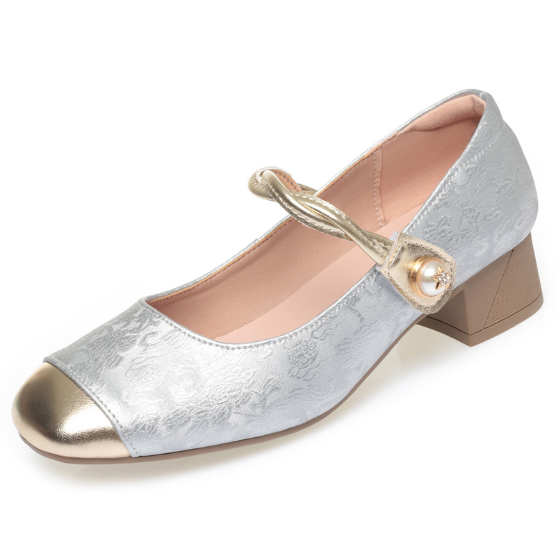 Leather Velcro Strap Heels, picture 5 of 5