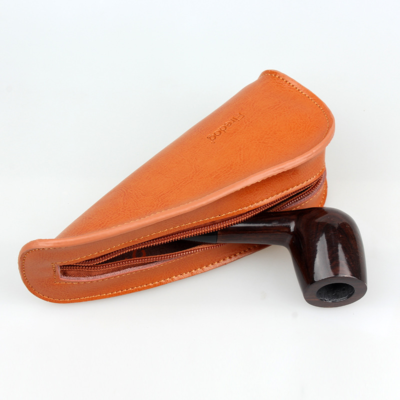 Single Handmade Cowhide Ebony Travel Portable Leather Pouch - Image 15
