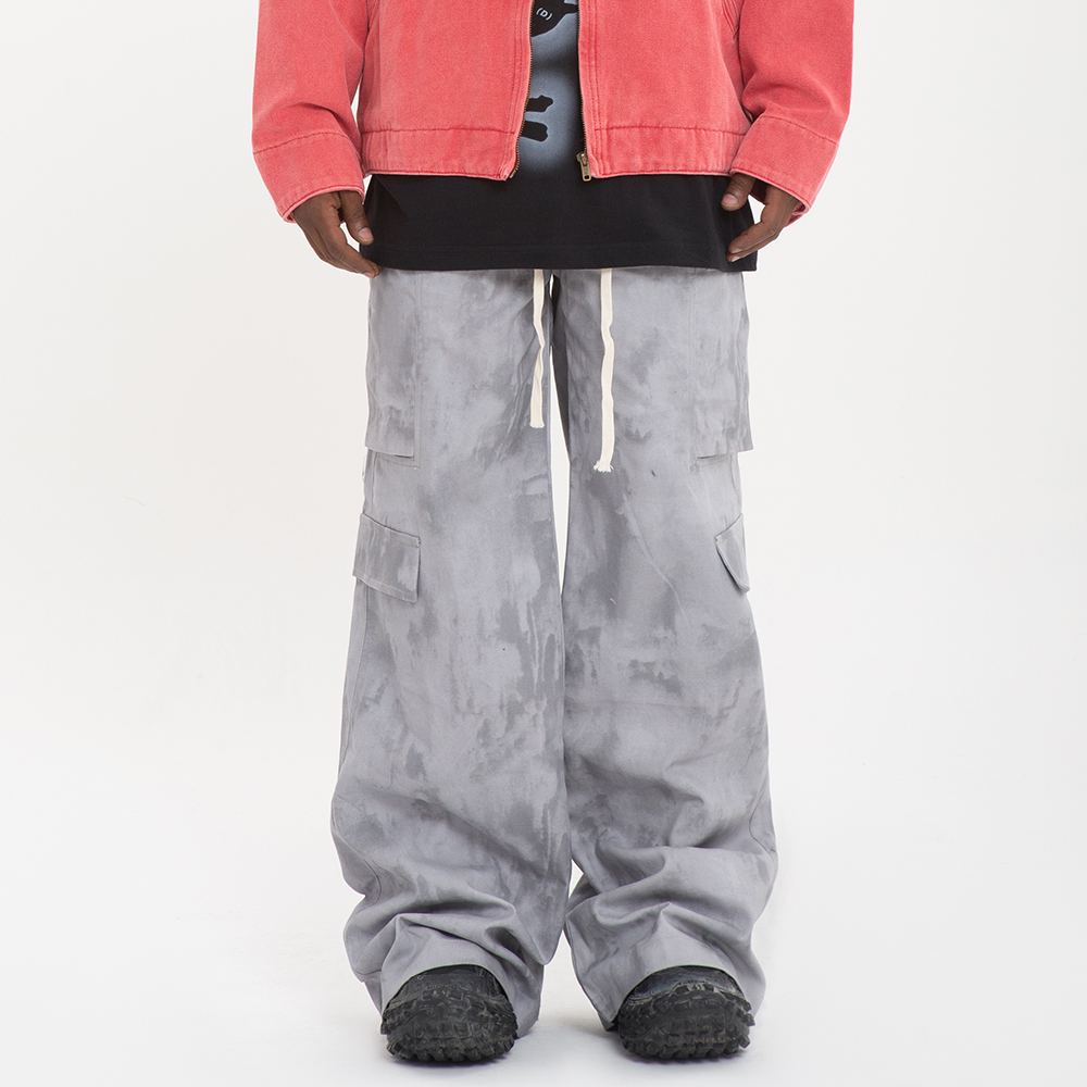 Tie-dye Camouflage Workwear Horn Casual Trousers Men