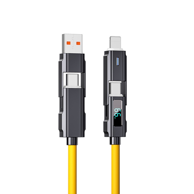 Super Fast Charge 100W PD 2-in-2 Silicone Data Cable with LED Digital Display - 第 23/23 張圖片