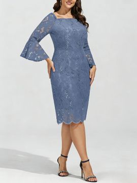 Women's Figure-flattering Heavily Embroidered Dress