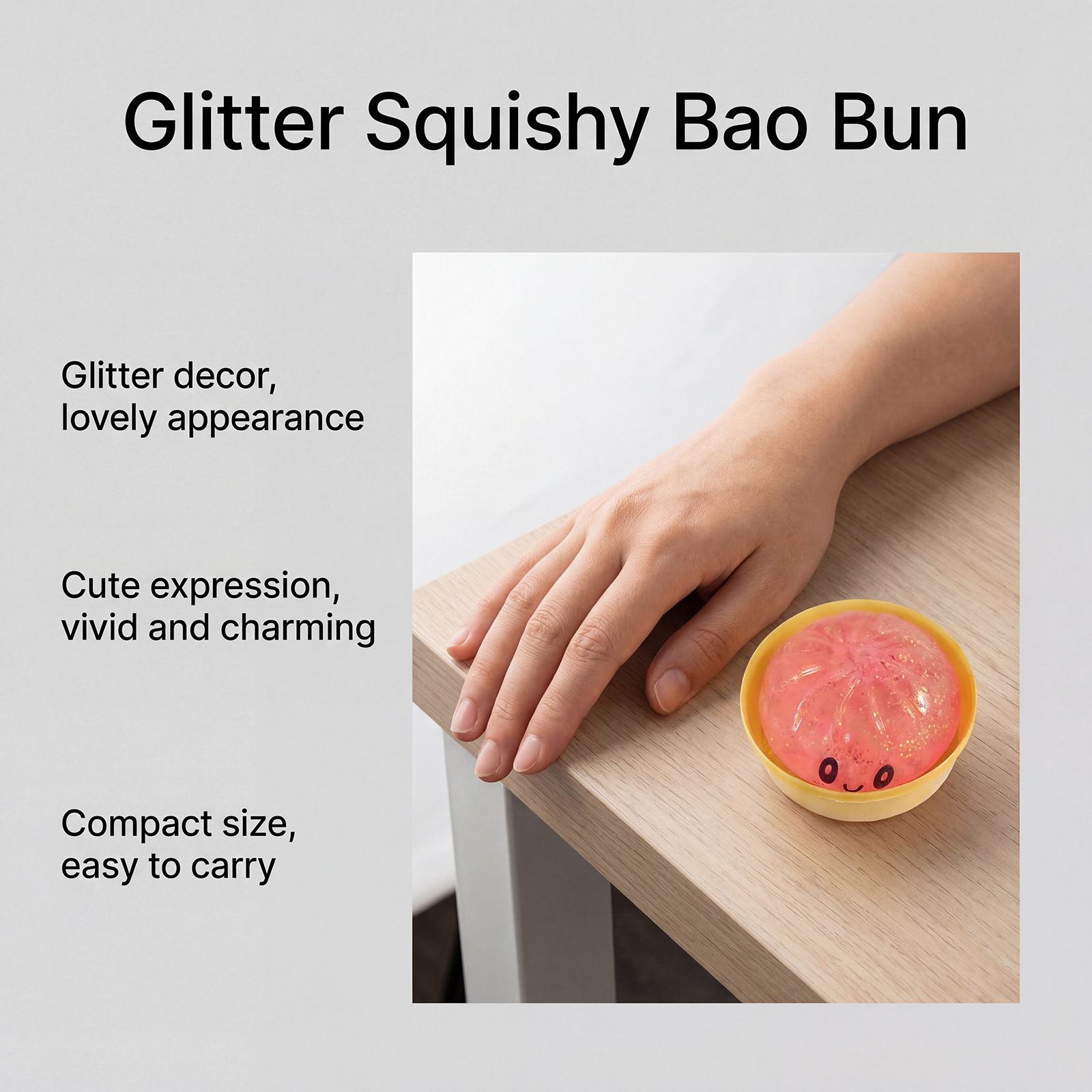 Glittery Emoji-faced Steamed Bun