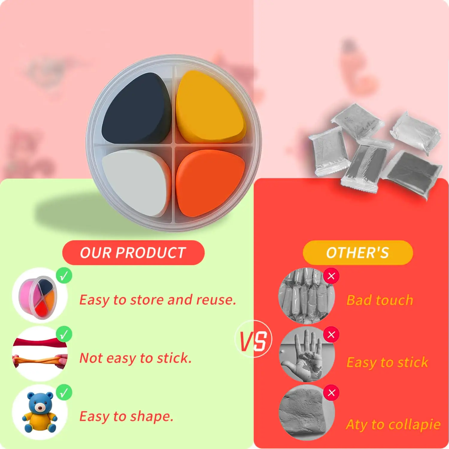 Christmas Suit Colored Clay Plasticene Children Brickearth