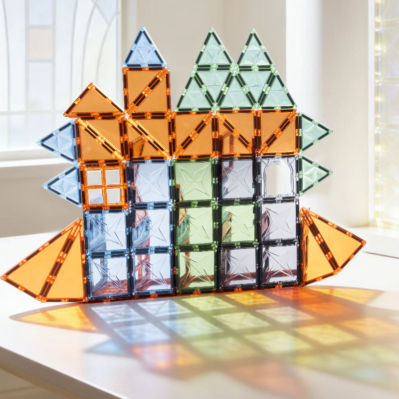 Portable Magnetic Tile Colorful Window Childrens Educational Building Toy — foto 5
