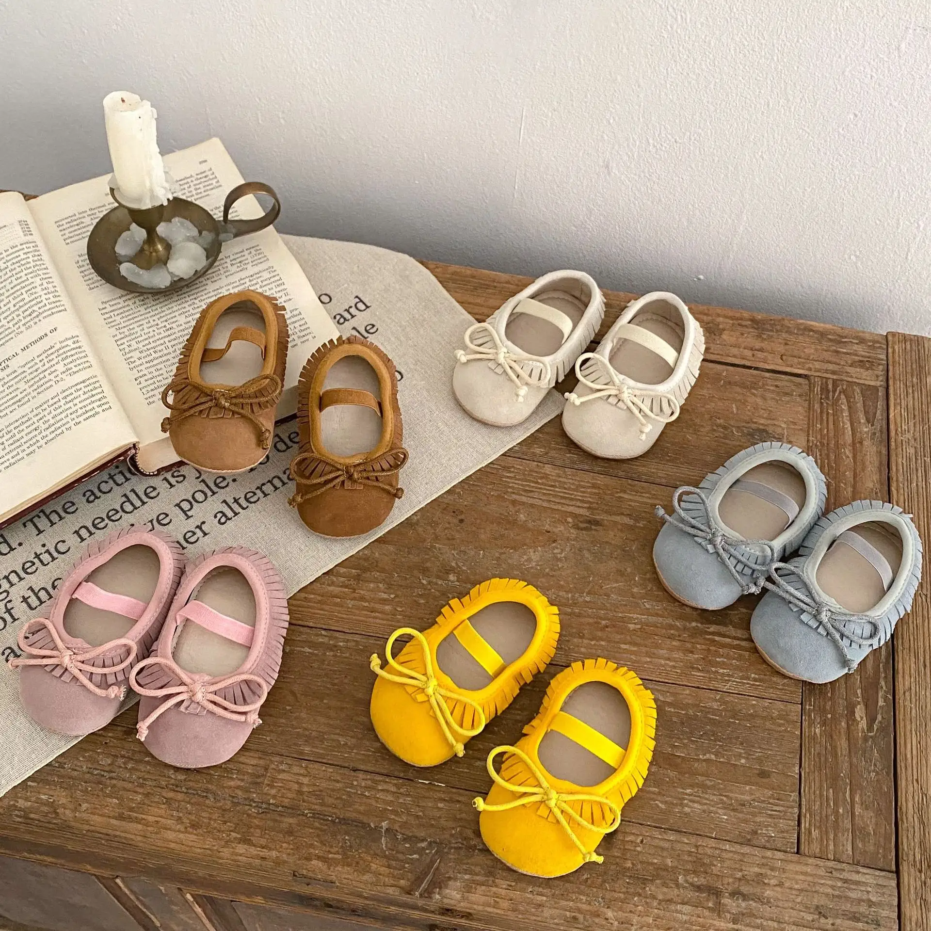 Spring Genuine Leather Baby Girl Shoes Big