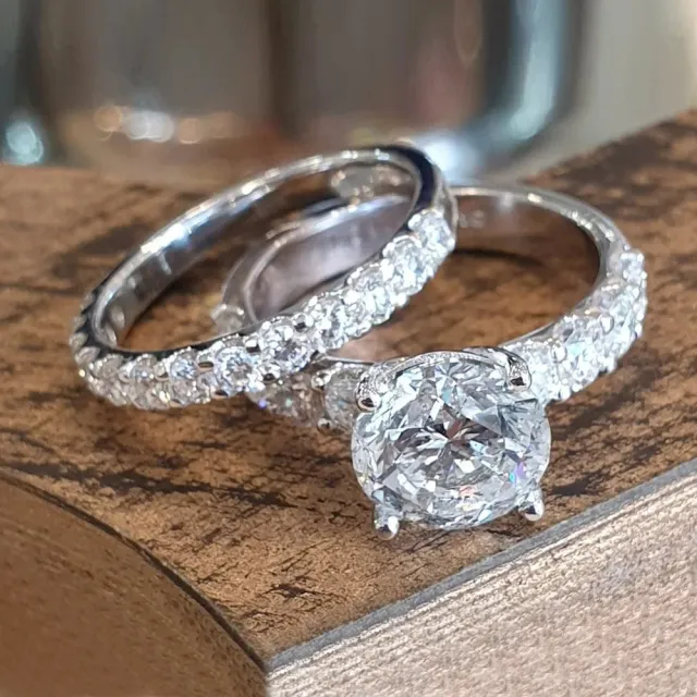 Fashionable Best selling Women's Zircon Couple Rings F950 White Gold Color - Shop at LoveMi