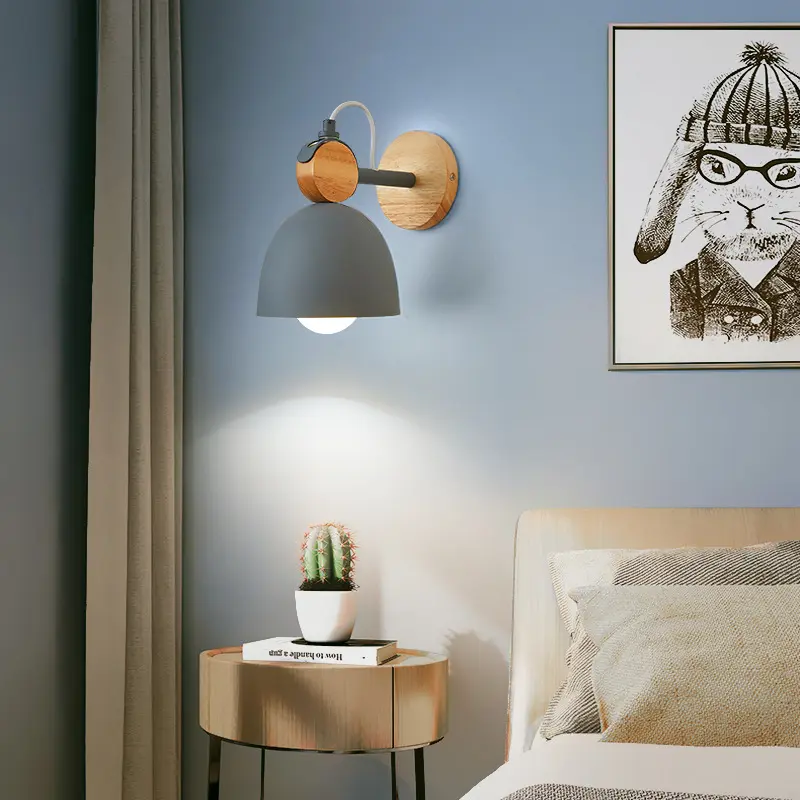 Bedroom Bedside Wall Lamp Iron Aisle Balcony