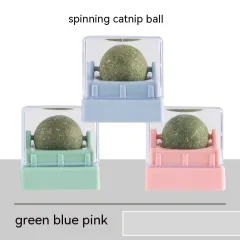 Catnip Ball Cat Happy Ball Self-Hi Relieving Stuffy Supplies - Green Blue Pink - View 1