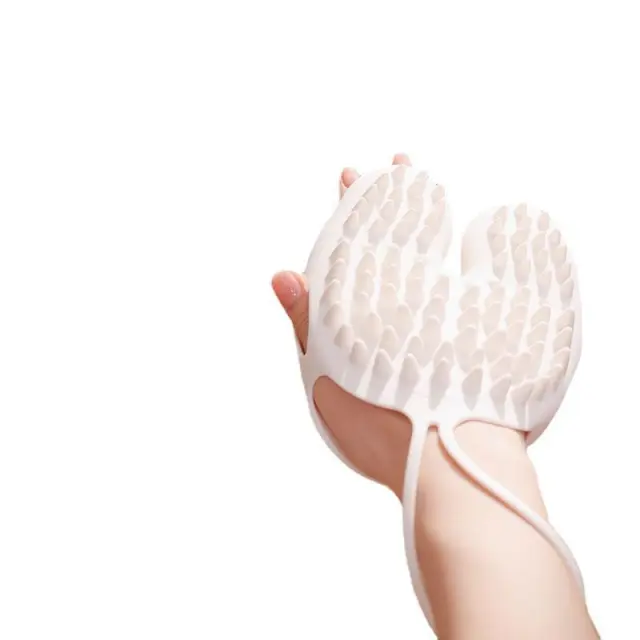 Pet Cat And Dog Grooming Gloves Hair Removal Massage Brush White - Shop at LoveMi