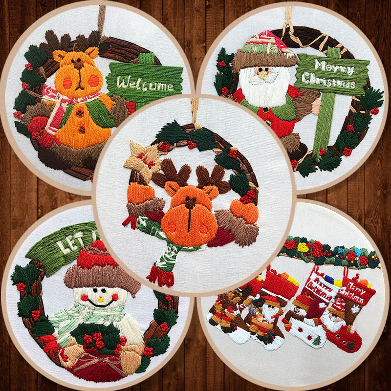 Creative Christmas Embroidery Handmade Material Package