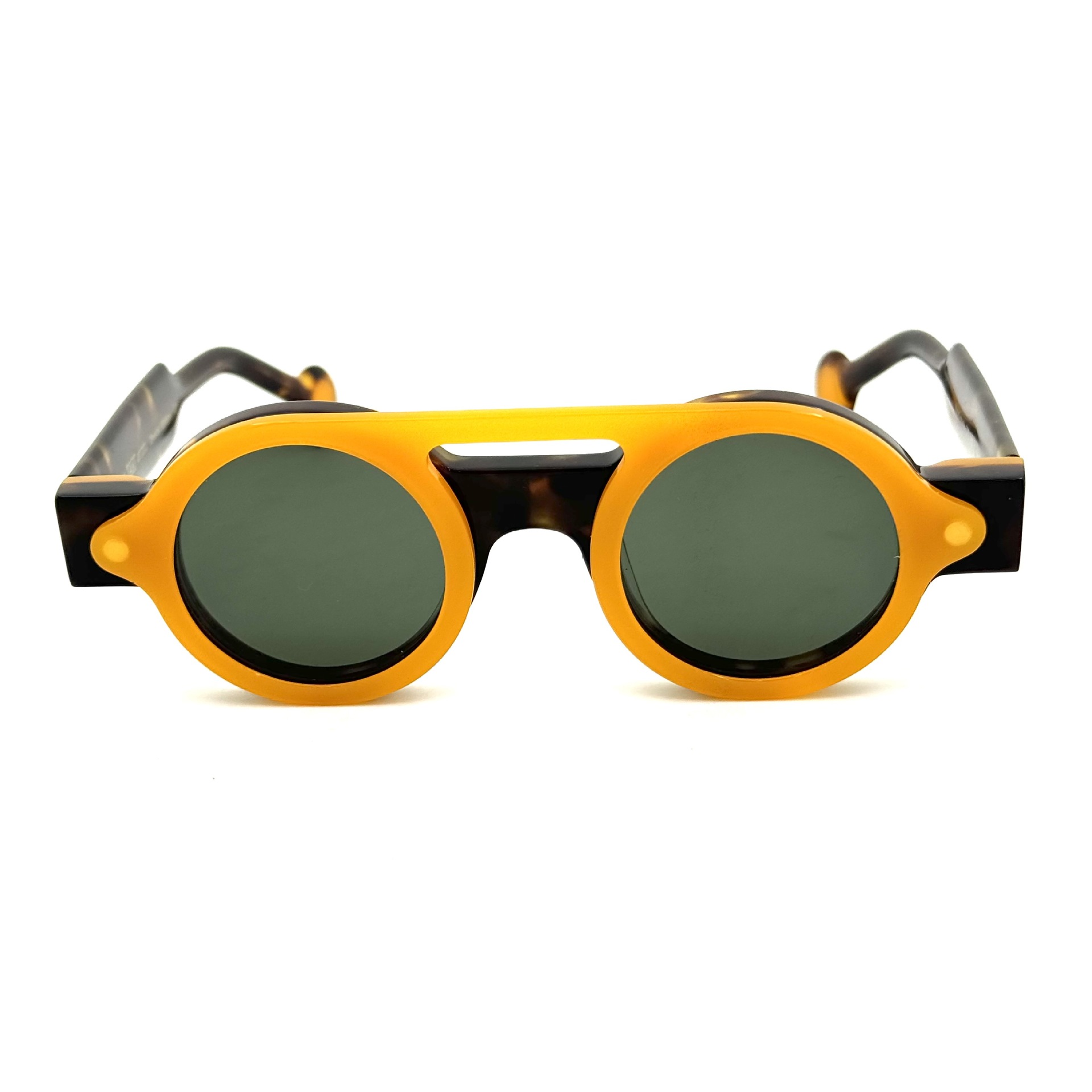 Irregular Circle In Circle Board Klein Blue Polarized Sunglasses - Image 7