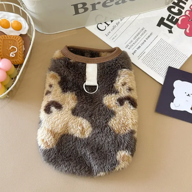 New Winter Clothes Fleece lined Warm Pet Dog Clothes Gray Coffee Color - Shop at LoveMi
