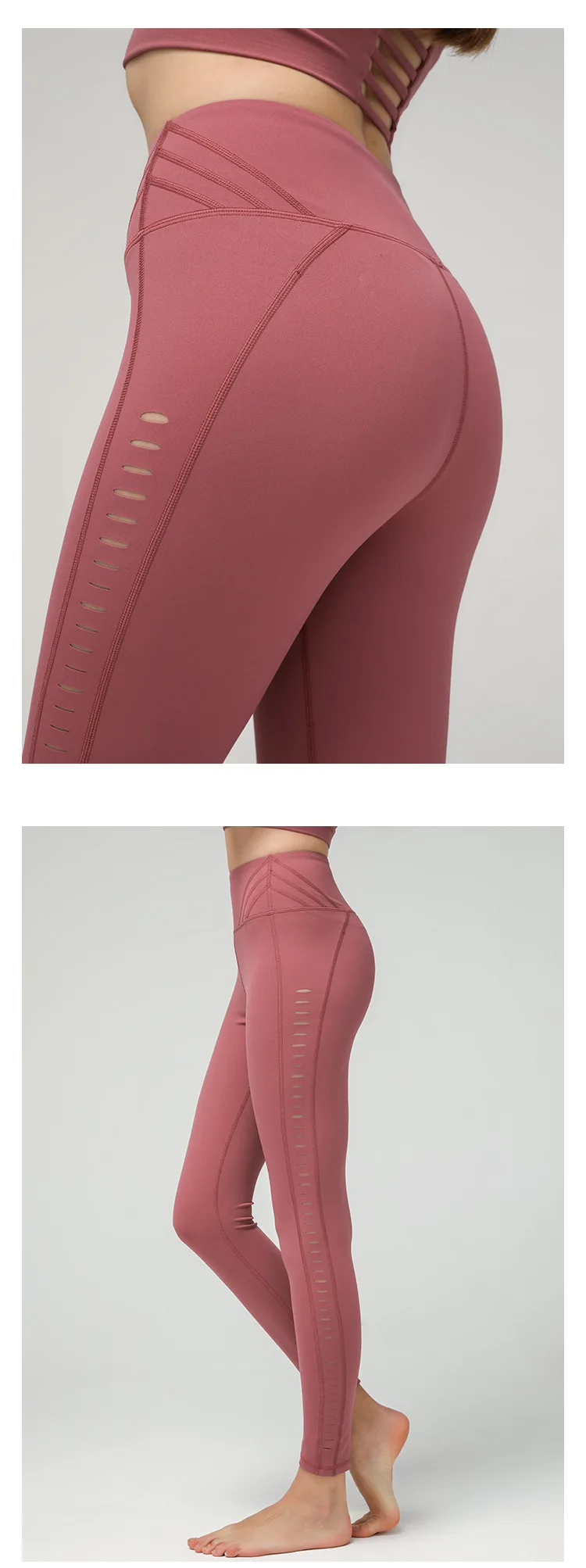 Title 3, Sportliche Fitness Leggings mit Pfirsich-Effekt...