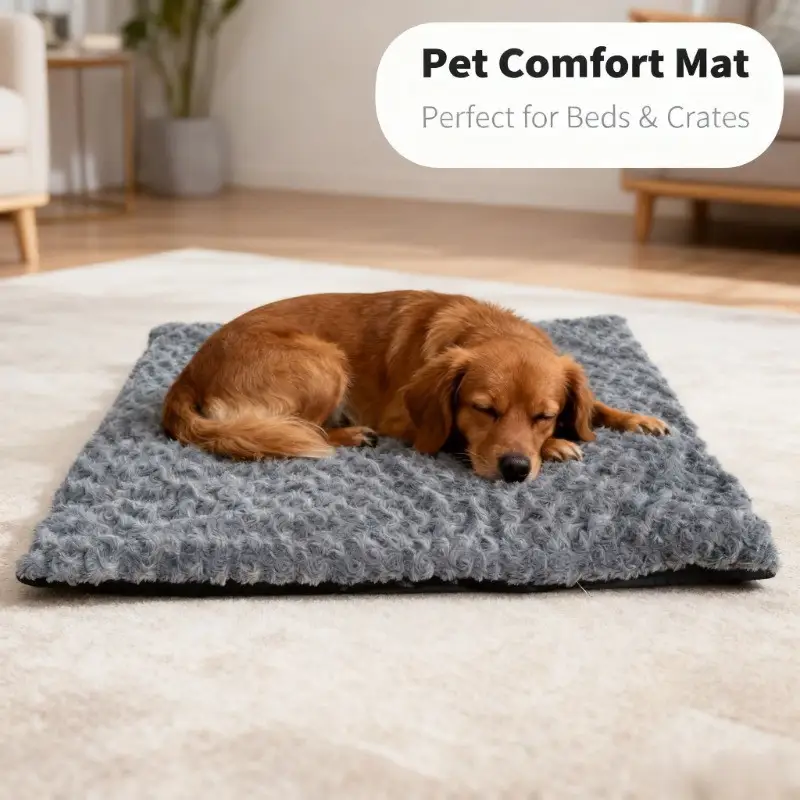 Rose Velvet Floor Mat For Cats And Dogs