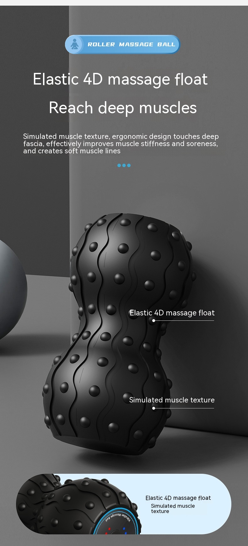 Peanut Massage Ball Shoulder And Neck Muscle Running Relaxation Massage Ball Foot Leg Fitness 29