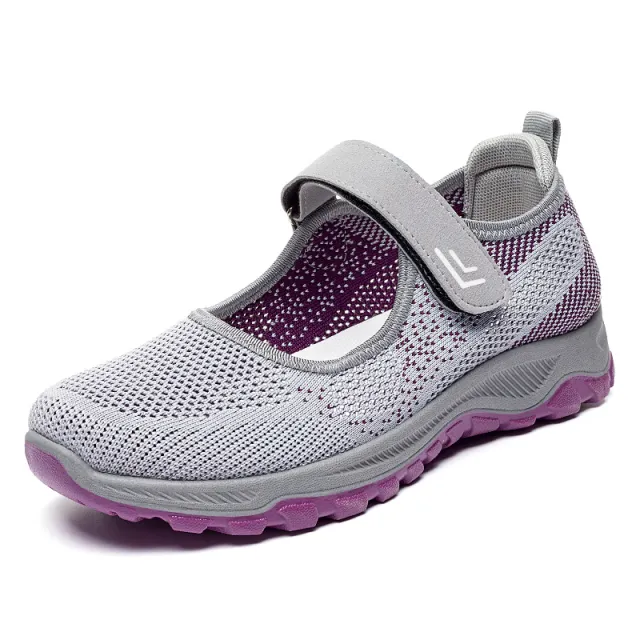 Women's Shoes New Walking Shoes Velcro Gray - Shop at LoveMi