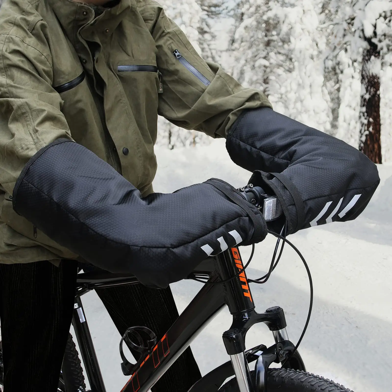 Outdoor Cycling Warm Reflective Tape Gloves