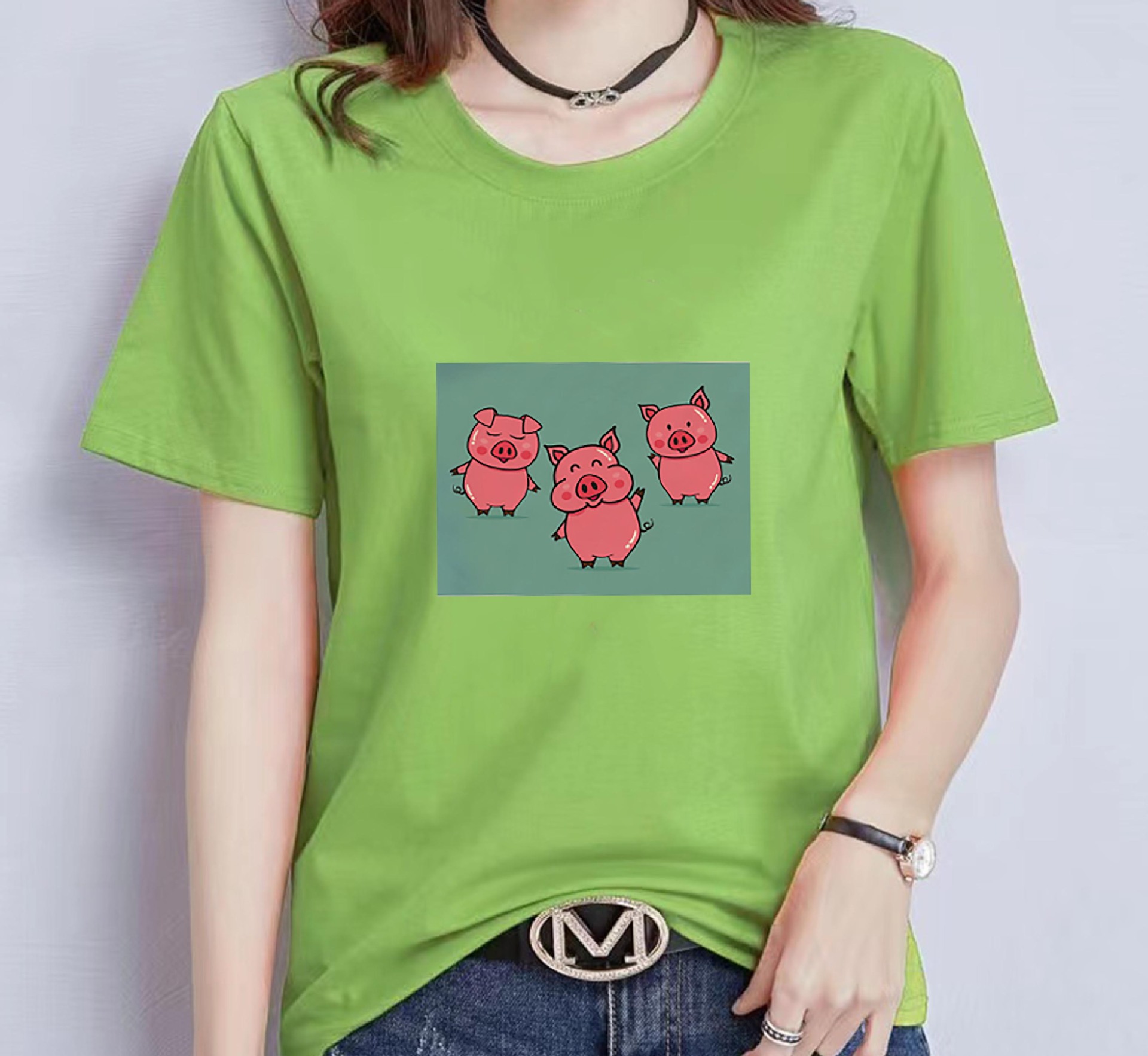 Fashionable Loose Printed Top For Women T-shirt - Picture 11 of 16