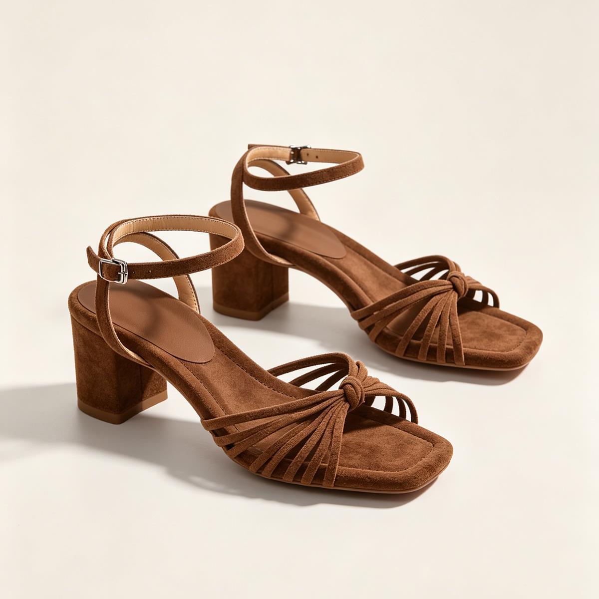 Chunky-Heeled Strappy Sandals, picture 2 of 6