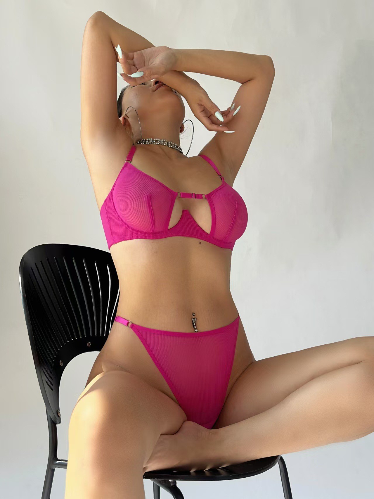 Ultra thin See through Strap French Underwear Female Bra Set Rose - Shop at LoveMi