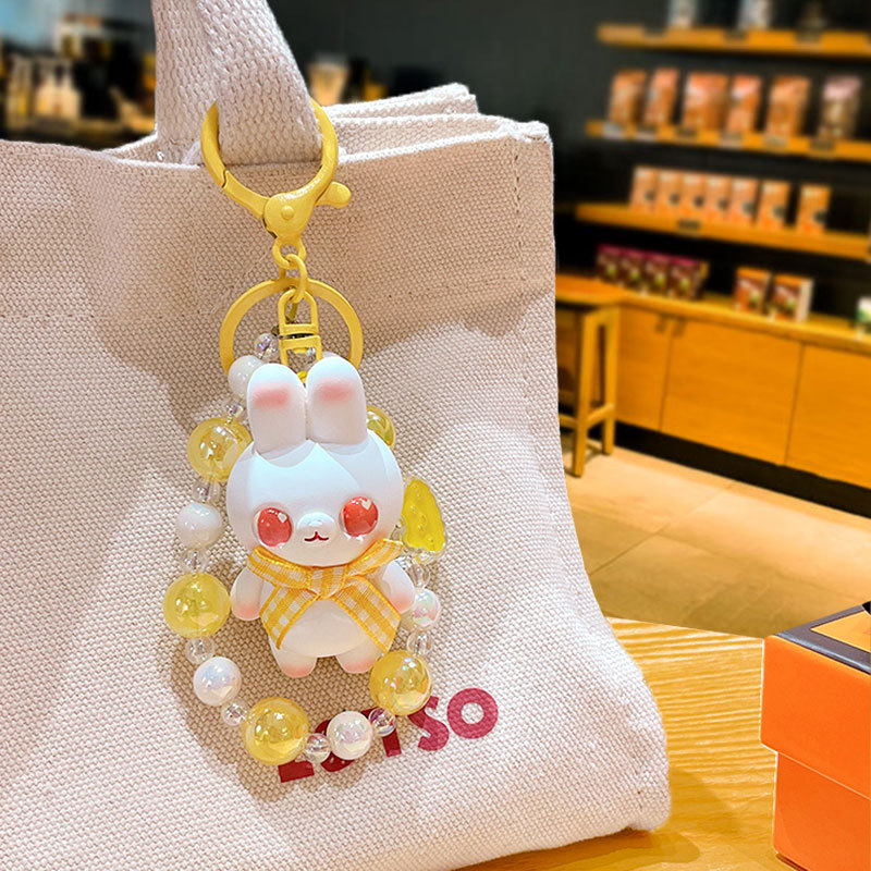 Cartoon Beaded Cute Bunny Doll Keychain