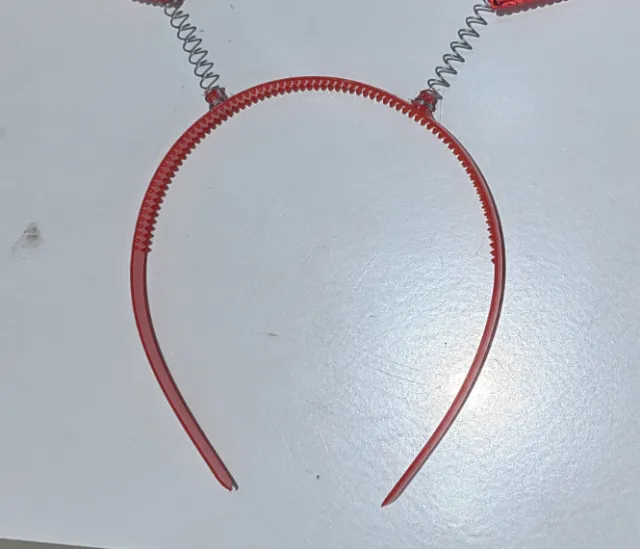 Red Heart Headband Accessories Three dimensional Red Small Buckle Bulk Spring - Shop at LoveMi