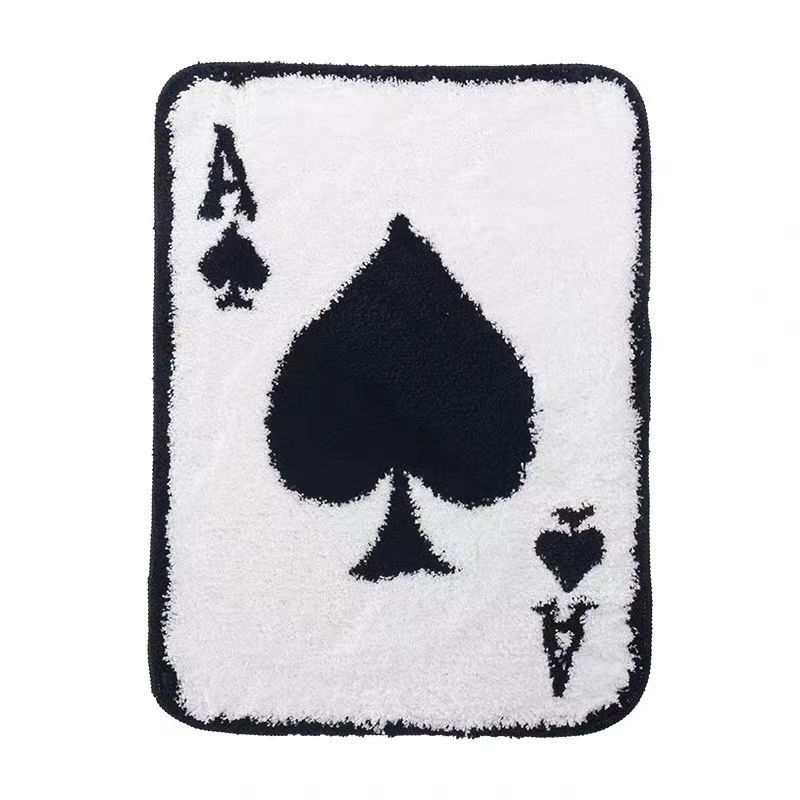 Ace Of Spades Bathroom Absorbent Rug Cute And Non-slip