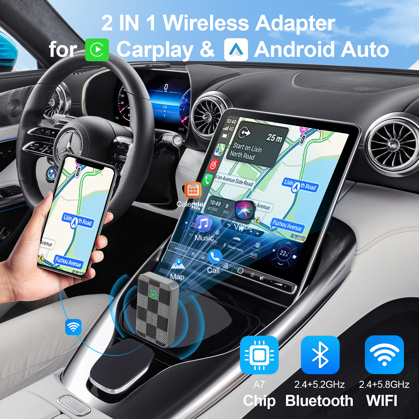 Wireless CarPlay And Android Auto Adapter