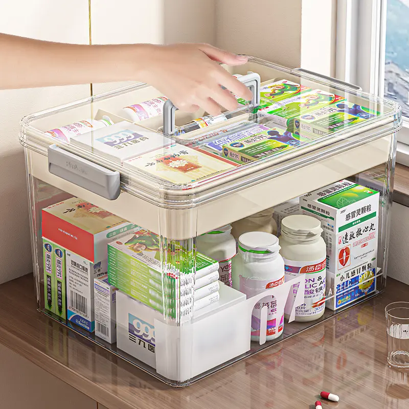 Household Storage Box Multi-tier Large-capacity Plastic Medicine