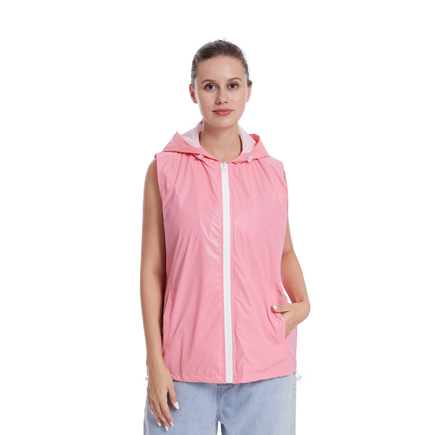 Colorful Reflective Waistcoat Men’s Women’s Hoodie Sleeveless Jacket