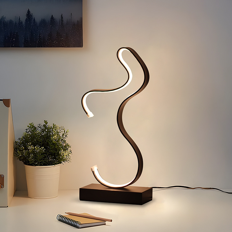 Spiral LED Desk Lamp with USB Power Supply | Adjustable Task Light — view 5