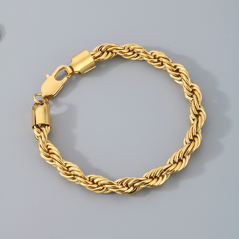 Hip-hop Trendy Braided Chain Couple Bracelet Accessory